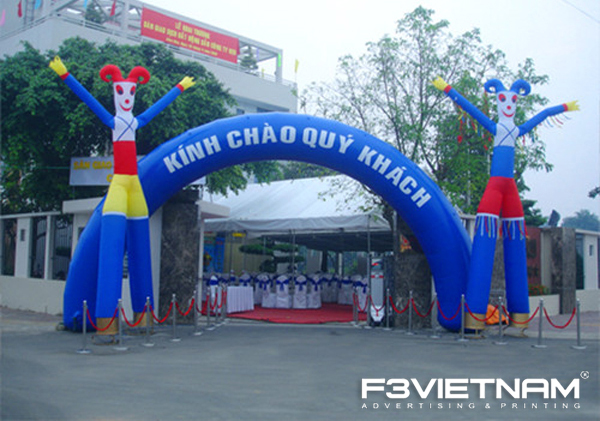 Cổng chào hơi sự kiện - Quảng Cáo F3 Việt Nam - Công Ty Cổ Phần Thương Mại Đầu Tư F3 Việt Nam
